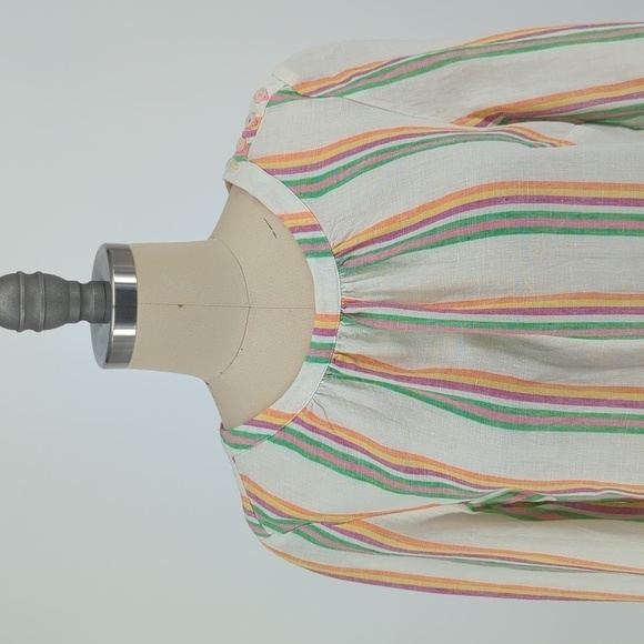 Boden Striped Tunic Dress Ivory Pink 4R preppy coastal beach summer hipster - Picture 3 of 7